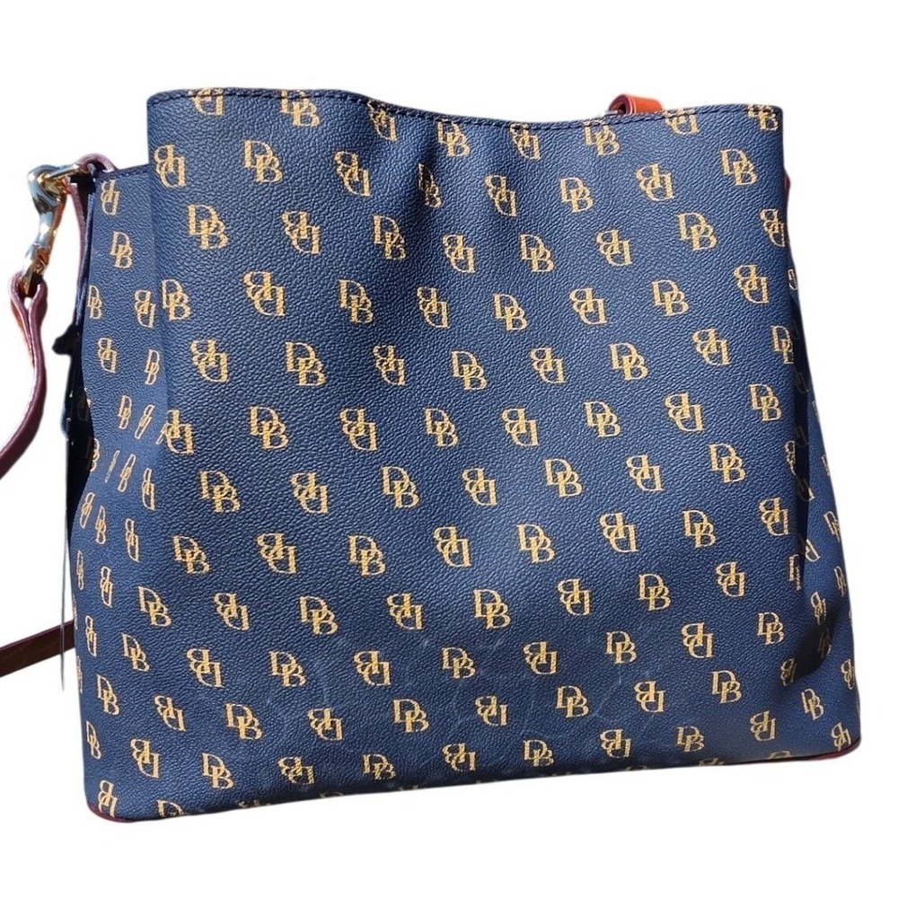 Dooney & Bourke Tote Womens Small Navy New Gretta Monogram Crossbody Shopper - Picture 3 of 14